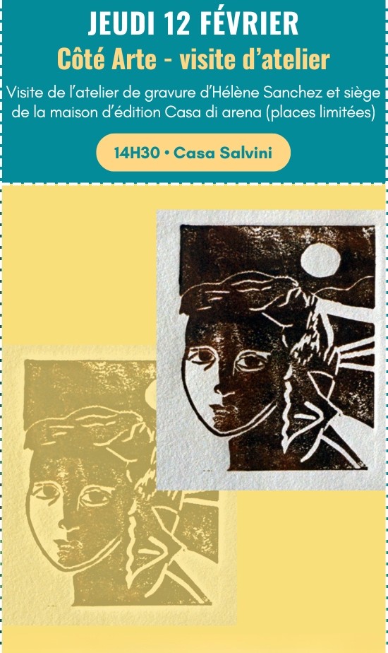 Visite de l'atelier de gravure d'art d'Hélène Sanchez