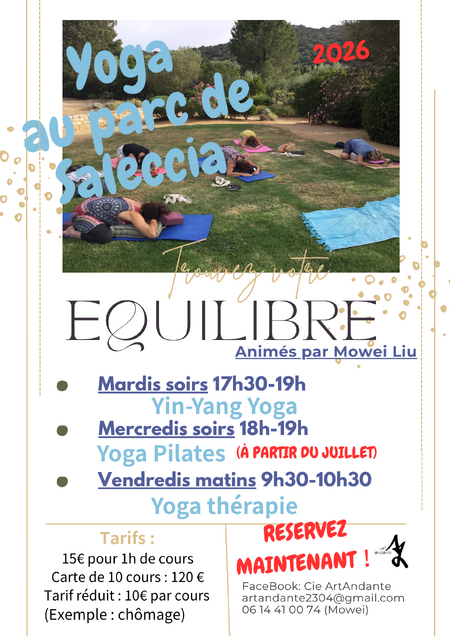 Cours de yoga en plein air avec Mowei Liu