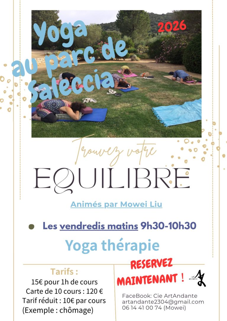 Cours de yoga en plein air avec Mowei Liu