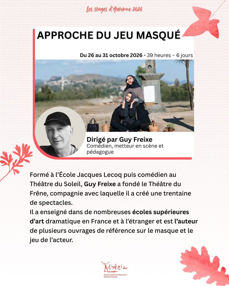 Stage   Approche du jeu masqué
